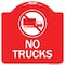 Signmission No Trucks With Graphic Heavy-Gauge Aluminum Architectural Sign, 18" H, RW-1818-9809 A-DES-RW-1818-9809 - alternate 1